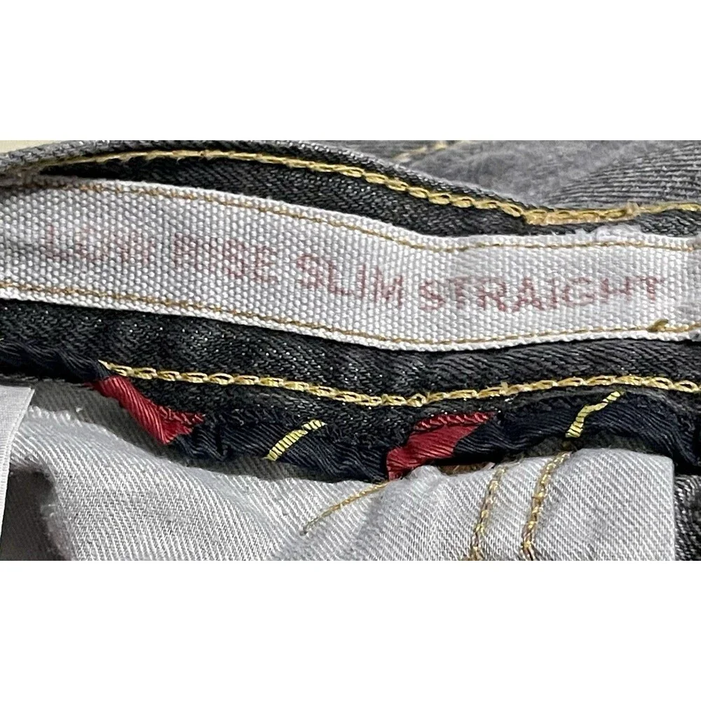 American Eagle Outfitters Size 34 X 32 Vintage Dark Grey Wash Denim Button Fly